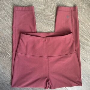 MPG high rise ankle cropped athletic leggings rose S